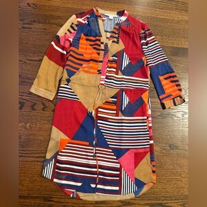 Diane Von Furstenberg Multicolor Striped Dress